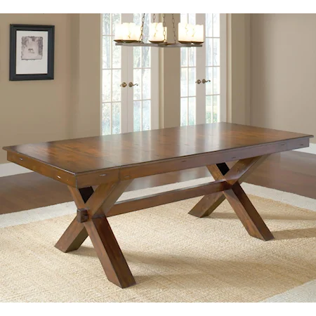 Trestle Dining Table w/ 2 Leaves